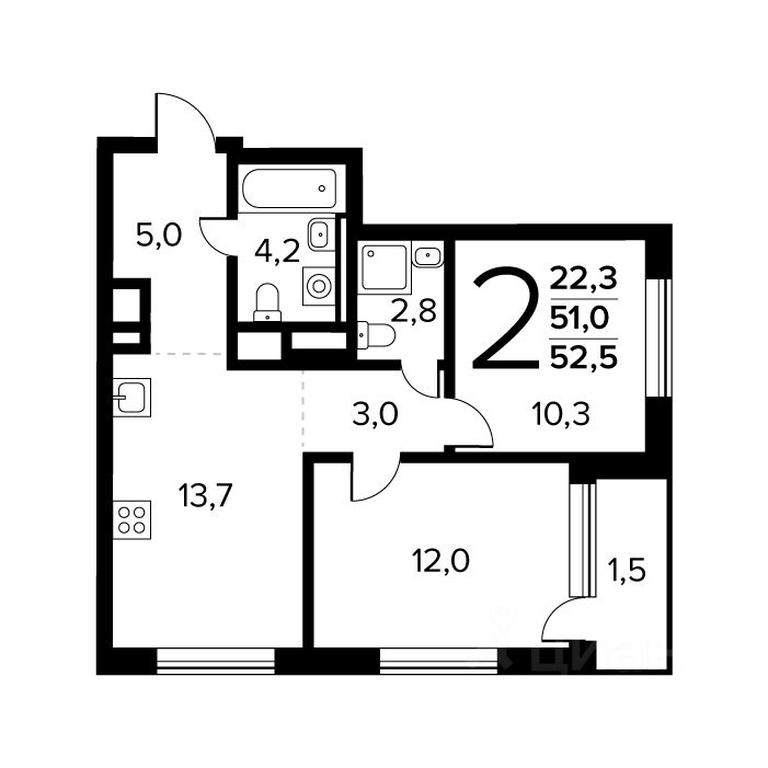 1-BD Apartment Sale, 52.5 sq. m. at Novye Vatutinki. Kvartal u vody, mikrorayon Zarechny, zhiloy rayon Novyye Vatutinki, Troitsk District, Moscow, Russia #1 1-BD Apartment Sale, 52.5 sq. m. at Novye Vatutinki. Kvartal u vody, mikrorayon Zarechny, zhiloy rayon Novyye Vatutinki, Troitsk District, Moscow, Russia #1
