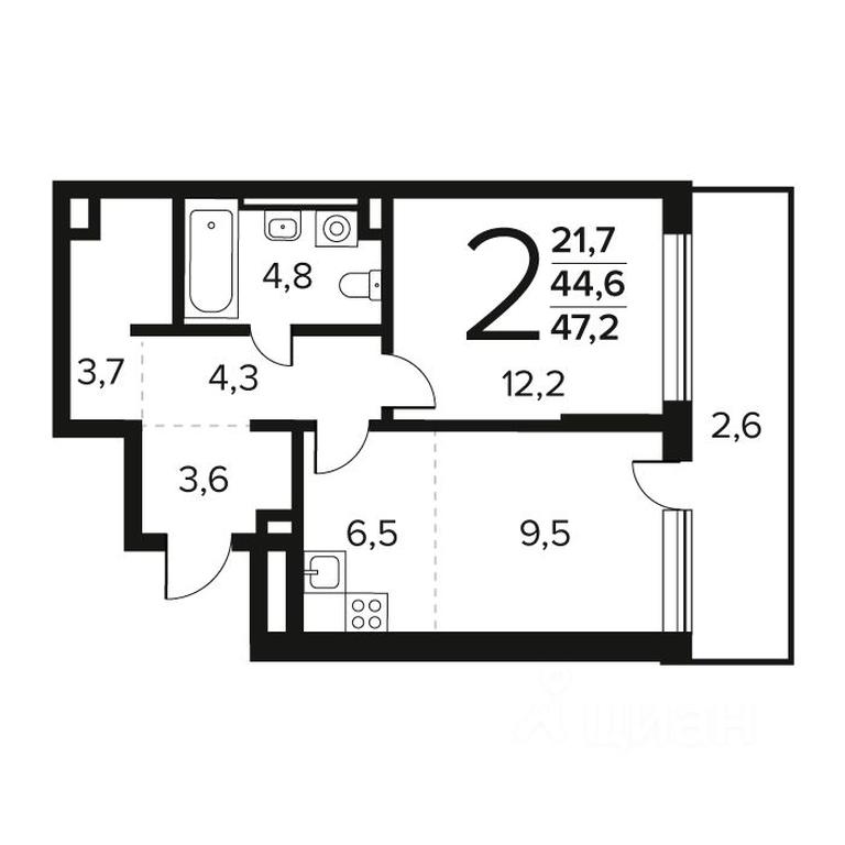 1-BD Apartment Sale, 47.2 sq. m. at Novye Vatutinki. Kvartal u vody, mikrorayon Zarechny, zhiloy rayon Novyye Vatutinki, Troitsk District, Moscow, Russia #1 1-BD Apartment Sale, 47.2 sq. m. at Novye Vatutinki. Kvartal u vody, mikrorayon Zarechny, zhiloy rayon Novyye Vatutinki, Troitsk District, Moscow, Russia #1
