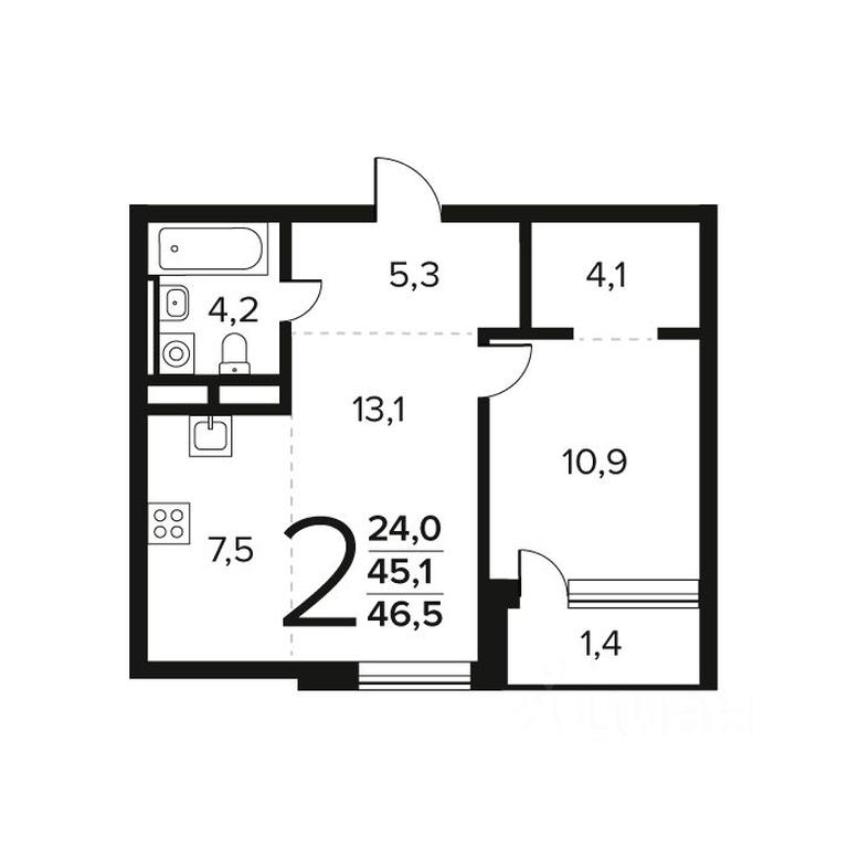 1-BD Apartment Sale, 46.5 sq. m. at Novye Vatutinki. Kvartal u vody, mikrorayon Zarechny, zhiloy rayon Novyye Vatutinki, Troitsk District, Moscow, Russia #1 1-BD Apartment Sale, 46.5 sq. m. at Novye Vatutinki. Kvartal u vody, mikrorayon Zarechny, zhiloy rayon Novyye Vatutinki, Troitsk District, Moscow, Russia #1