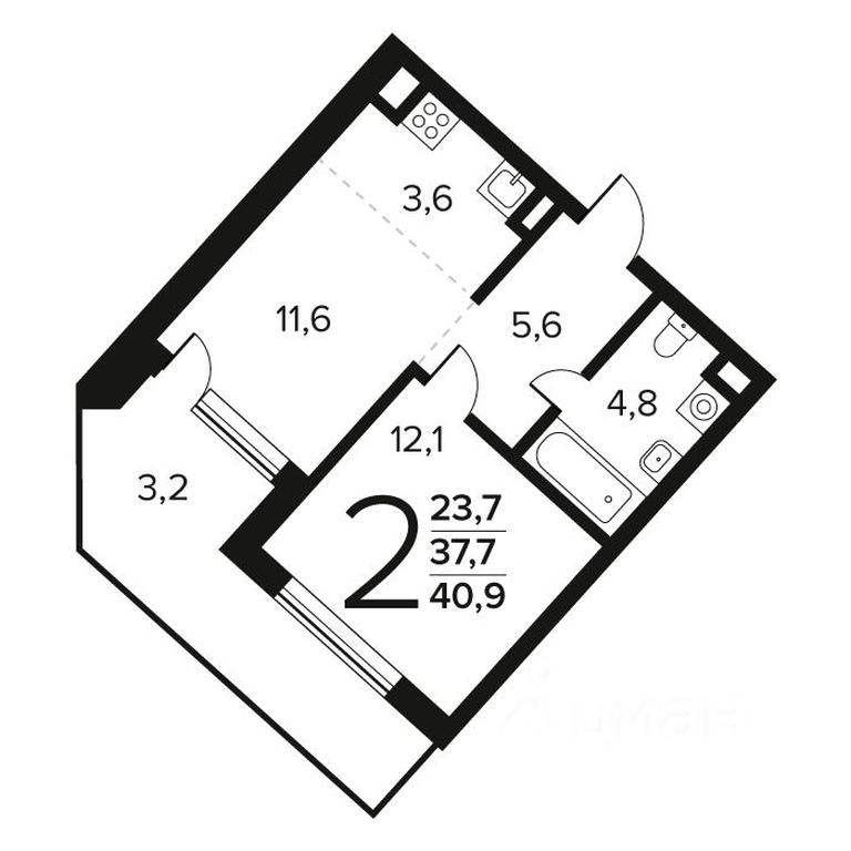 1-BD Apartment Sale, 40.9 sq. m. at Novye Vatutinki. Kvartal u vody, mikrorayon Zarechny, zhiloy rayon Novyye Vatutinki, Troitsk District, Moscow, Russia #1 1-BD Apartment Sale, 40.9 sq. m. at Novye Vatutinki. Kvartal u vody, mikrorayon Zarechny, zhiloy rayon Novyye Vatutinki, Troitsk District, Moscow, Russia #1