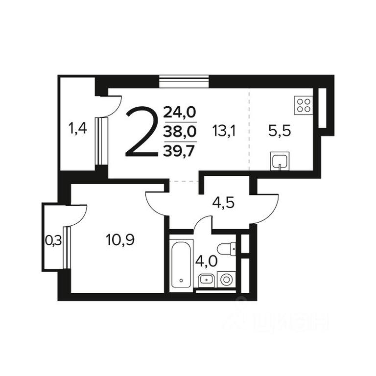 1-BD Apartment Sale, 39.7 sq. m. at Novye Vatutinki. Kvartal u vody, mikrorayon Zarechny, zhiloy rayon Novyye Vatutinki, Troitsk District, Moscow, Russia #1 1-BD Apartment Sale, 39.7 sq. m. at Novye Vatutinki. Kvartal u vody, mikrorayon Zarechny, zhiloy rayon Novyye Vatutinki, Troitsk District, Moscow, Russia #1