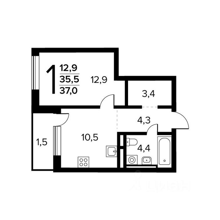 Apartment Sale, 37 sq. m. at Novye Vatutinki. Kvartal u vody, mikrorayon Zarechny, zhiloy rayon Novyye Vatutinki, Troitsk District, Moscow, Russia #1 Apartment Sale, 37 sq. m. at Novye Vatutinki. Kvartal u vody, mikrorayon Zarechny, zhiloy rayon Novyye Vatutinki, Troitsk District, Moscow, Russia #1