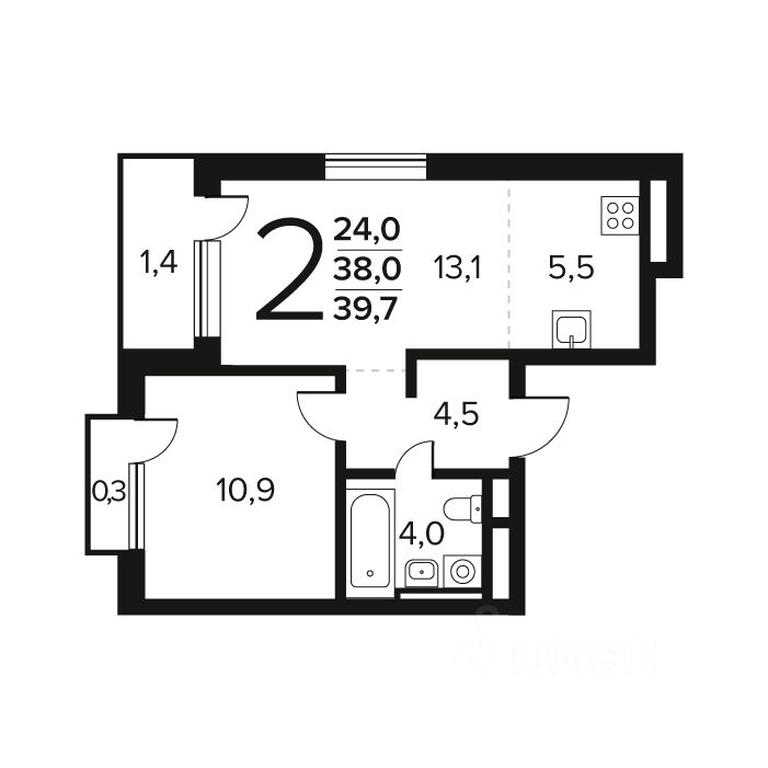 1-BD Apartment Sale, 39.7平方米 at Novye Vatutinki. Kvartal u vody, mikrorayon Zarechny, zhiloy rayon Novyye Vatutinki, Troitsk District, Moscow, Russia #1 1-BD Apartment Sale, 39.7平方米 at Novye Vatutinki. Kvartal u vody, mikrorayon Zarechny, zhiloy rayon Novyye Vatutinki, Troitsk District, Moscow, Russia #1