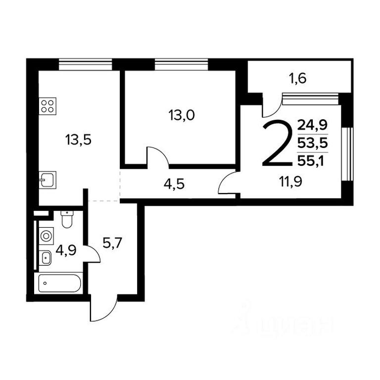 1-BD Apartment Sale, 55.1 sq. m. at Novye Vatutinki. Kvartal u vody, mikrorayon Zarechny, zhiloy rayon Novyye Vatutinki, Troitsk District, Moscow, Russia #1 1-BD Apartment Sale, 55.1 sq. m. at Novye Vatutinki. Kvartal u vody, mikrorayon Zarechny, zhiloy rayon Novyye Vatutinki, Troitsk District, Moscow, Russia #1