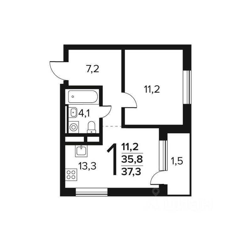 Apartment Sale, 37.3 sq. m. at Novye Vatutinki. Kvartal u vody, mikrorayon Zarechny, zhiloy rayon Novyye Vatutinki, Troitsk District, Moscow, Russia #1 Apartment Sale, 37.3 sq. m. at Novye Vatutinki. Kvartal u vody, mikrorayon Zarechny, zhiloy rayon Novyye Vatutinki, Troitsk District, Moscow, Russia #1