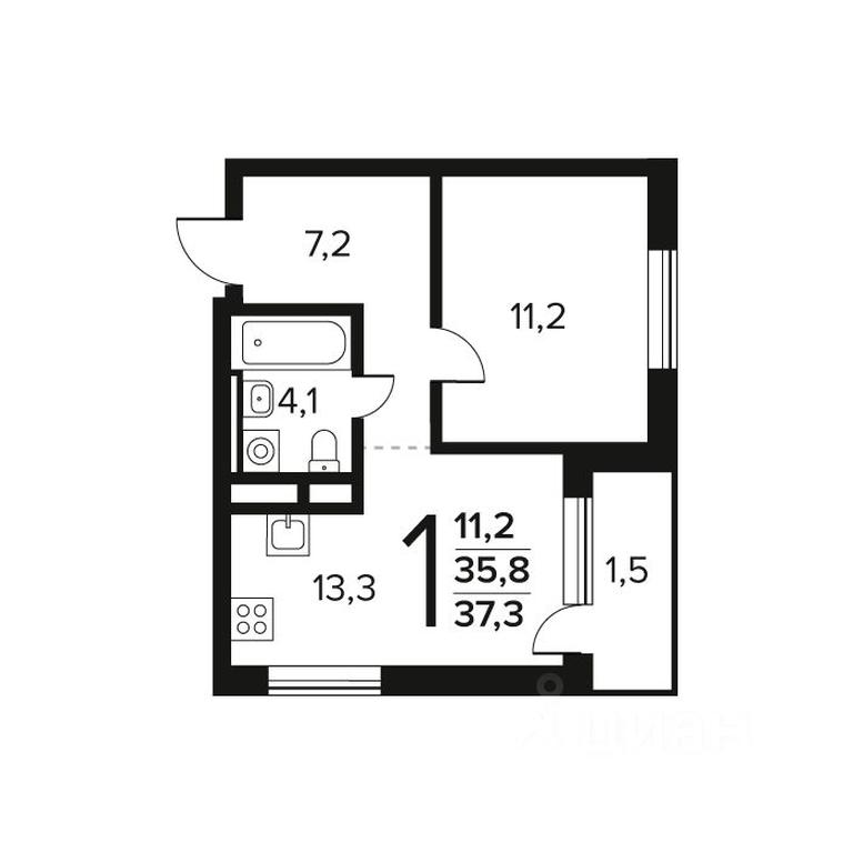 Apartment Sale, 37.3 sq. m. at Novye Vatutinki. Kvartal u vody, mikrorayon Zarechny, zhiloy rayon Novyye Vatutinki, Troitsk District, Moscow, Russia #1 Apartment Sale, 37.3 sq. m. at Novye Vatutinki. Kvartal u vody, mikrorayon Zarechny, zhiloy rayon Novyye Vatutinki, Troitsk District, Moscow, Russia #1