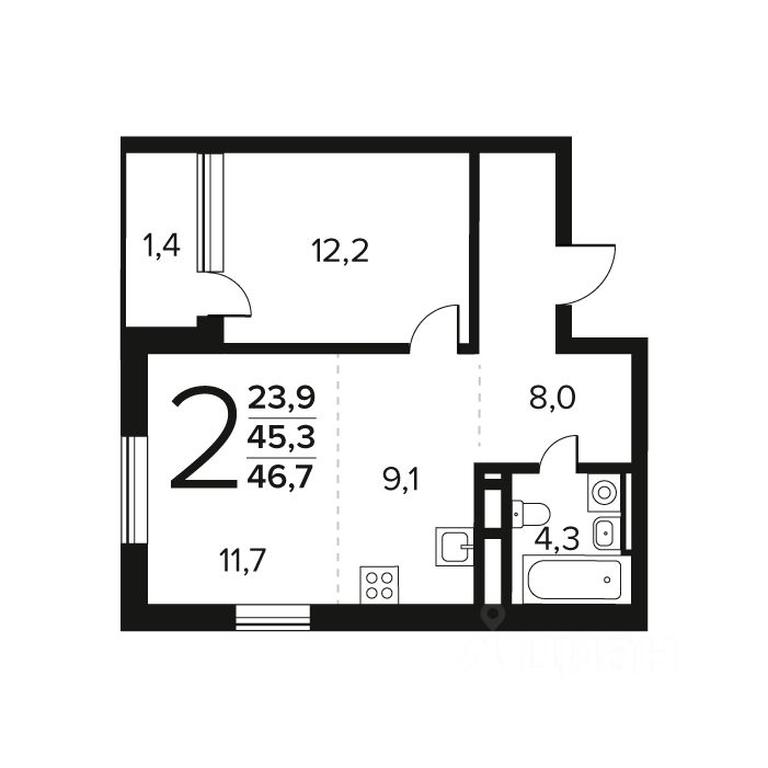 1-BD Apartment Sale, 46.7 sq. m. at Novye Vatutinki. Kvartal u vody, mikrorayon Zarechny, zhiloy rayon Novyye Vatutinki, Troitsk District, Moscow, Russia #1 1-BD Apartment Sale, 46.7 sq. m. at Novye Vatutinki. Kvartal u vody, mikrorayon Zarechny, zhiloy rayon Novyye Vatutinki, Troitsk District, Moscow, Russia #1