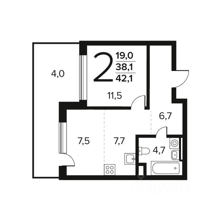 1-BD Apartment Sale, 42.1 sq. m. at Novye Vatutinki. Kvartal u vody, mikrorayon Zarechny, zhiloy rayon Novyye Vatutinki, Troitsk District, Moscow, Russia #1 1-BD Apartment Sale, 42.1 sq. m. at Novye Vatutinki. Kvartal u vody, mikrorayon Zarechny, zhiloy rayon Novyye Vatutinki, Troitsk District, Moscow, Russia #1