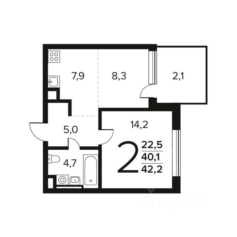 1-BD Apartment Sale, 42.2 sq. m. at Novye Vatutinki. Kvartal u vody, mikrorayon Zarechny, zhiloy rayon Novyye Vatutinki, Troitsk District, Moscow, Russia #1 1-BD Apartment Sale, 42.2 sq. m. at Novye Vatutinki. Kvartal u vody, mikrorayon Zarechny, zhiloy rayon Novyye Vatutinki, Troitsk District, Moscow, Russia #1