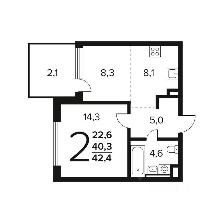1-BD Apartment Sale, 42.4 sq. m. at Novye Vatutinki. Kvartal u vody, mikrorayon Zarechny, zhiloy rayon Novyye Vatutinki, Troitsk District, Moscow, Russia #1 1-BD Apartment Sale, 42.4 sq. m. at Novye Vatutinki. Kvartal u vody, mikrorayon Zarechny, zhiloy rayon Novyye Vatutinki, Troitsk District, Moscow, Russia #1