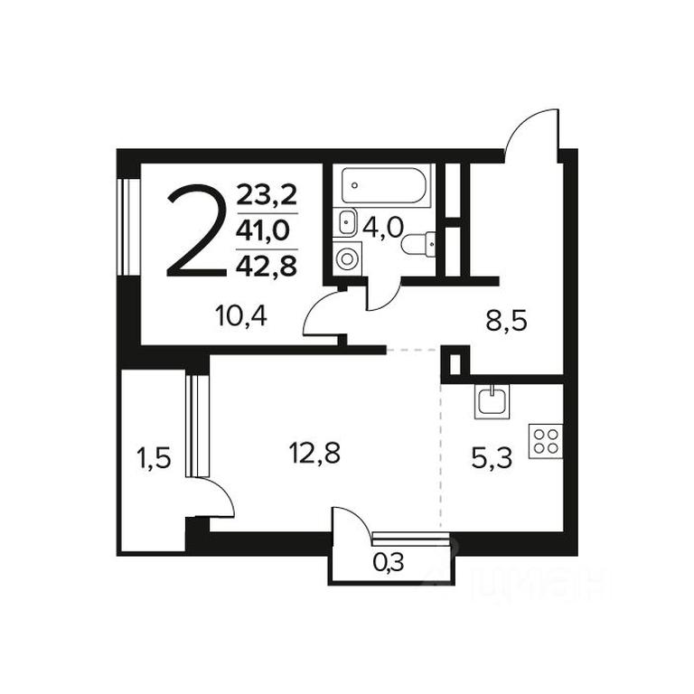 Продажа 1-комн. квартиры, 42,8 м² в ЖК «Новые Ватутинки. Квартал у воды », микрорайон Заречный, жилой район Новые Ватутинки, район Троицк, Москва, Россия #1 Продажа 1-комн. квартиры, 42,8 м² в ЖК «Новые Ватутинки. Квартал у воды », микрорайон Заречный, жилой район Новые Ватутинки, район Троицк, Москва, Россия #1