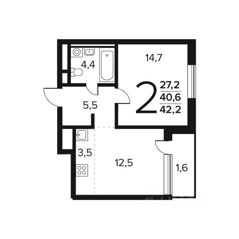 Продажа 1-комн. квартиры, 42,2 м² в ЖК «Новые Ватутинки. Квартал у воды », микрорайон Заречный, жилой район Новые Ватутинки, район Троицк, Москва, Россия #1 Продажа 1-комн. квартиры, 42,2 м² в ЖК «Новые Ватутинки. Квартал у воды », микрорайон Заречный, жилой район Новые Ватутинки, район Троицк, Москва, Россия #1