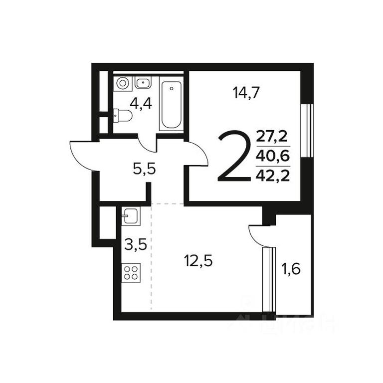 Продажа 1-комн. квартиры, 42,2 м² в ЖК «Новые Ватутинки. Квартал у воды », микрорайон Заречный, жилой район Новые Ватутинки, район Троицк, Москва, Россия #1 Продажа 1-комн. квартиры, 42,2 м² в ЖК «Новые Ватутинки. Квартал у воды », микрорайон Заречный, жилой район Новые Ватутинки, район Троицк, Москва, Россия #1