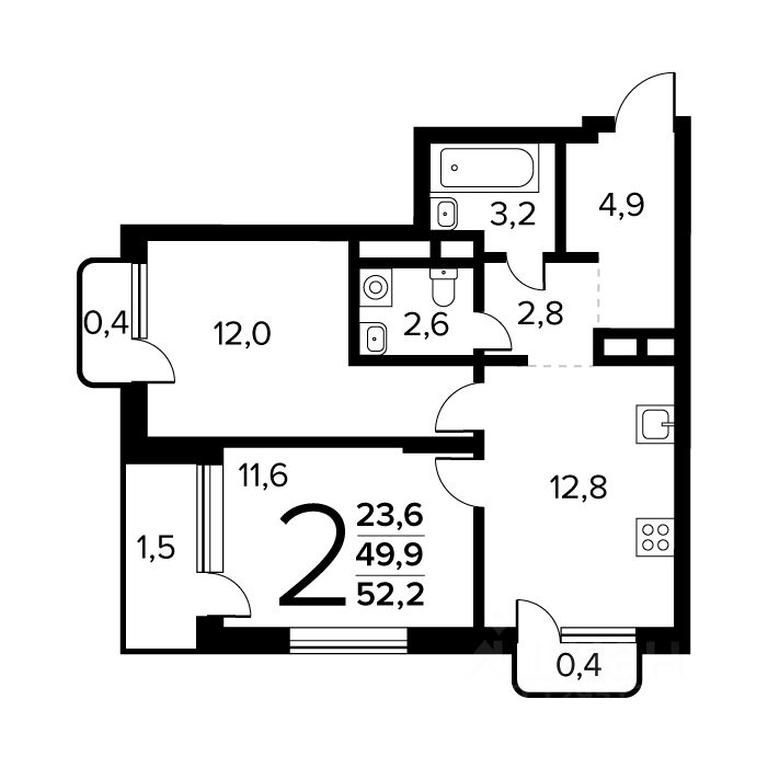 1-BD Apartment Sale, 52.2 sq. m. at Novye Vatutinki. Kvartal u vody, mikrorayon Zarechny, zhiloy rayon Novyye Vatutinki, Troitsk District, Moscow, Russia #1 1-BD Apartment Sale, 52.2 sq. m. at Novye Vatutinki. Kvartal u vody, mikrorayon Zarechny, zhiloy rayon Novyye Vatutinki, Troitsk District, Moscow, Russia #1