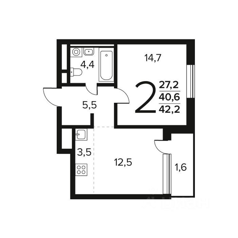 Продажа 1-комн. квартиры, 42,2 м² в ЖК «Новые Ватутинки. Квартал у воды », микрорайон Заречный, жилой район Новые Ватутинки, район Троицк, Москва, Россия #1 Продажа 1-комн. квартиры, 42,2 м² в ЖК «Новые Ватутинки. Квартал у воды », микрорайон Заречный, жилой район Новые Ватутинки, район Троицк, Москва, Россия #1