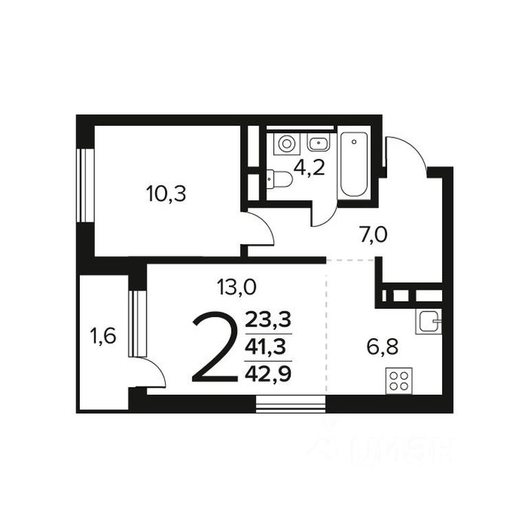 1-BD Apartment Sale, 42.9 sq. m. at Novye Vatutinki. Kvartal u vody, mikrorayon Zarechny, zhiloy rayon Novyye Vatutinki, Troitsk District, Moscow, Russia #1 1-BD Apartment Sale, 42.9 sq. m. at Novye Vatutinki. Kvartal u vody, mikrorayon Zarechny, zhiloy rayon Novyye Vatutinki, Troitsk District, Moscow, Russia #1