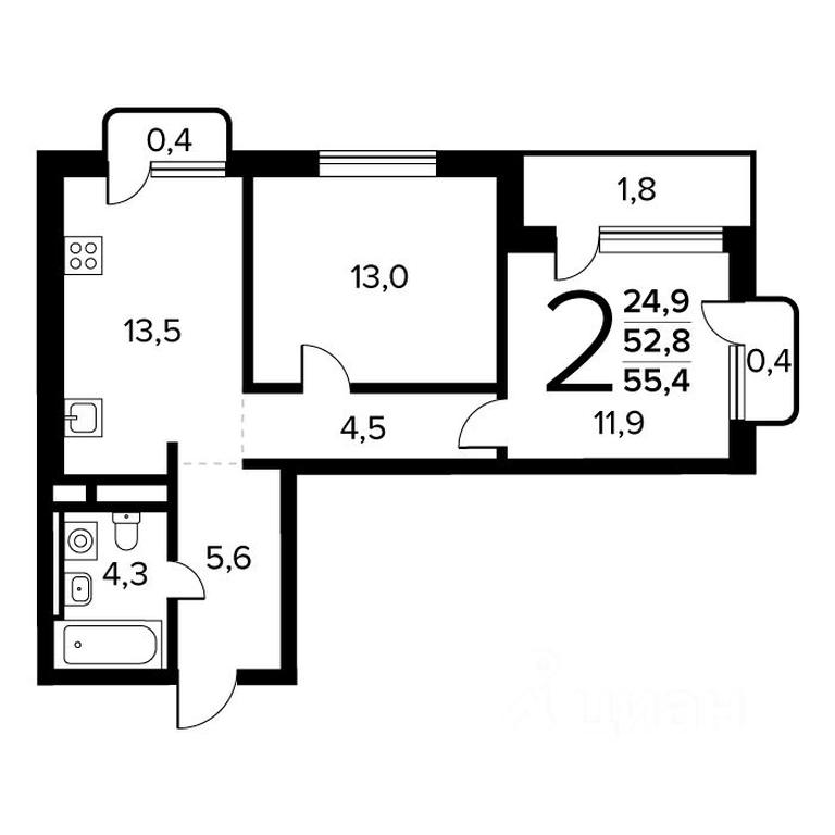 1-BD Apartment Sale, 55.4 sq. m. at Novye Vatutinki. Kvartal u vody, mikrorayon Zarechny, zhiloy rayon Novyye Vatutinki, Troitsk District, Moscow, Russia #1 1-BD Apartment Sale, 55.4 sq. m. at Novye Vatutinki. Kvartal u vody, mikrorayon Zarechny, zhiloy rayon Novyye Vatutinki, Troitsk District, Moscow, Russia #1