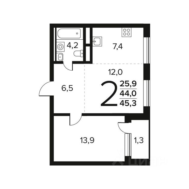 1-BD Apartment Sale, 45.3 sq. m. at Novye Vatutinki. Kvartal u vody, mikrorayon Zarechny, zhiloy rayon Novyye Vatutinki, Troitsk District, Moscow, Russia #1 1-BD Apartment Sale, 45.3 sq. m. at Novye Vatutinki. Kvartal u vody, mikrorayon Zarechny, zhiloy rayon Novyye Vatutinki, Troitsk District, Moscow, Russia #1