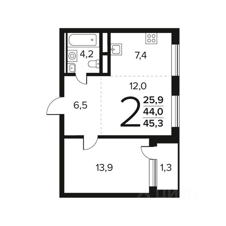 1-BD Apartment Sale, 45.3 sq. m. at Novye Vatutinki. Kvartal u vody, mikrorayon Zarechny, zhiloy rayon Novyye Vatutinki, Troitsk District, Moscow, Russia #1 1-BD Apartment Sale, 45.3 sq. m. at Novye Vatutinki. Kvartal u vody, mikrorayon Zarechny, zhiloy rayon Novyye Vatutinki, Troitsk District, Moscow, Russia #1