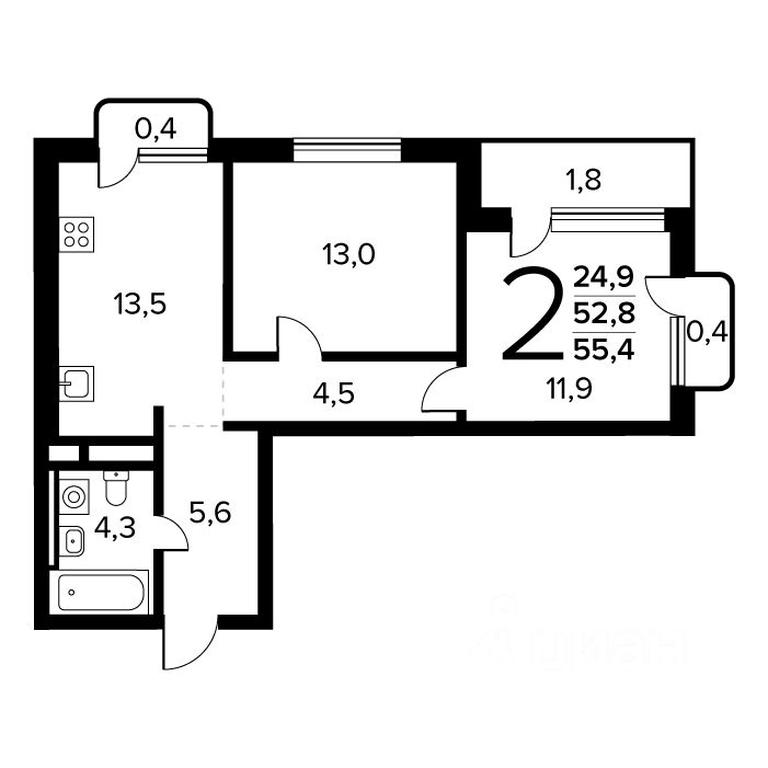 1-BD Apartment Sale, 55.4 sq. m. at Novye Vatutinki. Kvartal u vody, mikrorayon Zarechny, zhiloy rayon Novyye Vatutinki, Troitsk District, Moscow, Russia #1 1-BD Apartment Sale, 55.4 sq. m. at Novye Vatutinki. Kvartal u vody, mikrorayon Zarechny, zhiloy rayon Novyye Vatutinki, Troitsk District, Moscow, Russia #1