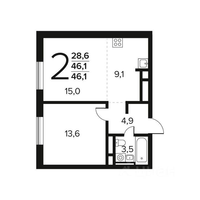1-BD Apartment Sale, 46.1 sq. m. at Novye Vatutinki. Kvartal u vody, mikrorayon Zarechny, zhiloy rayon Novyye Vatutinki, Troitsk District, Moscow, Russia #1 1-BD Apartment Sale, 46.1 sq. m. at Novye Vatutinki. Kvartal u vody, mikrorayon Zarechny, zhiloy rayon Novyye Vatutinki, Troitsk District, Moscow, Russia #1