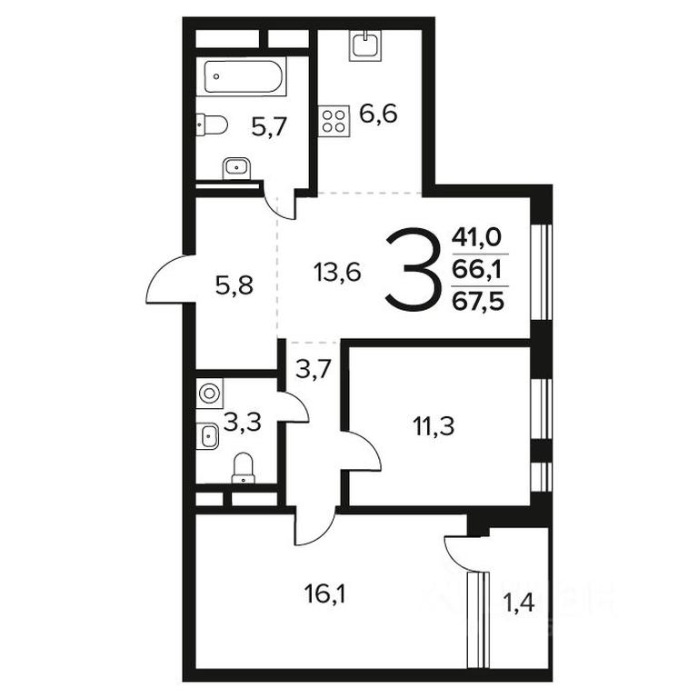 2-BD Apartment Sale, 67.5 sq. m. at Novye Vatutinki. Kvartal u vody, mikrorayon Zarechny, zhiloy rayon Novyye Vatutinki, Troitsk District, Moscow, Russia #1 2-BD Apartment Sale, 67.5 sq. m. at Novye Vatutinki. Kvartal u vody, mikrorayon Zarechny, zhiloy rayon Novyye Vatutinki, Troitsk District, Moscow, Russia #1