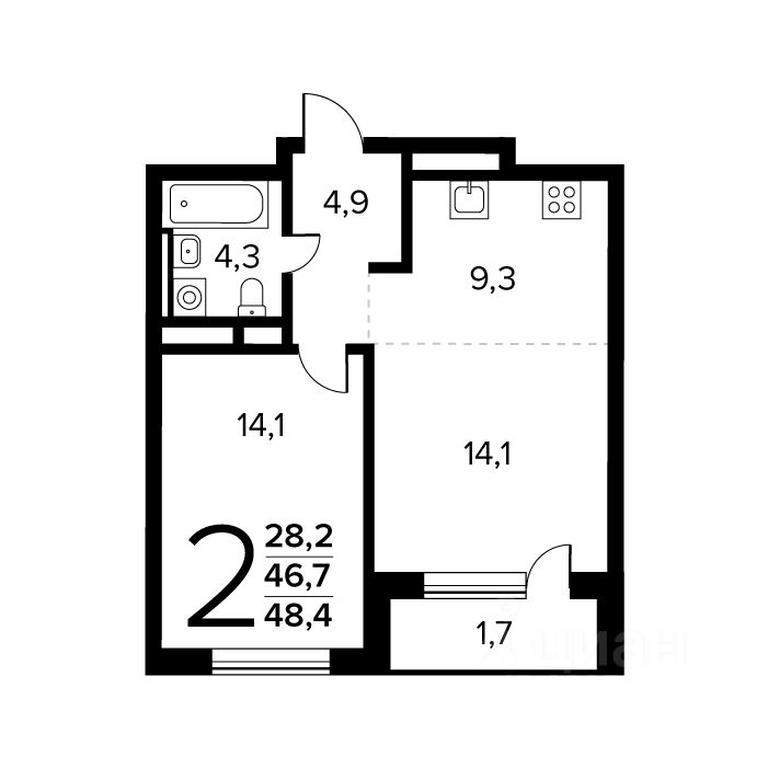 1-BD Apartment Sale, 48.4 sq. m. at Novye Vatutinki. Kvartal u vody, mikrorayon Zarechny, zhiloy rayon Novyye Vatutinki, Troitsk District, Moscow, Russia #1 1-BD Apartment Sale, 48.4 sq. m. at Novye Vatutinki. Kvartal u vody, mikrorayon Zarechny, zhiloy rayon Novyye Vatutinki, Troitsk District, Moscow, Russia #1