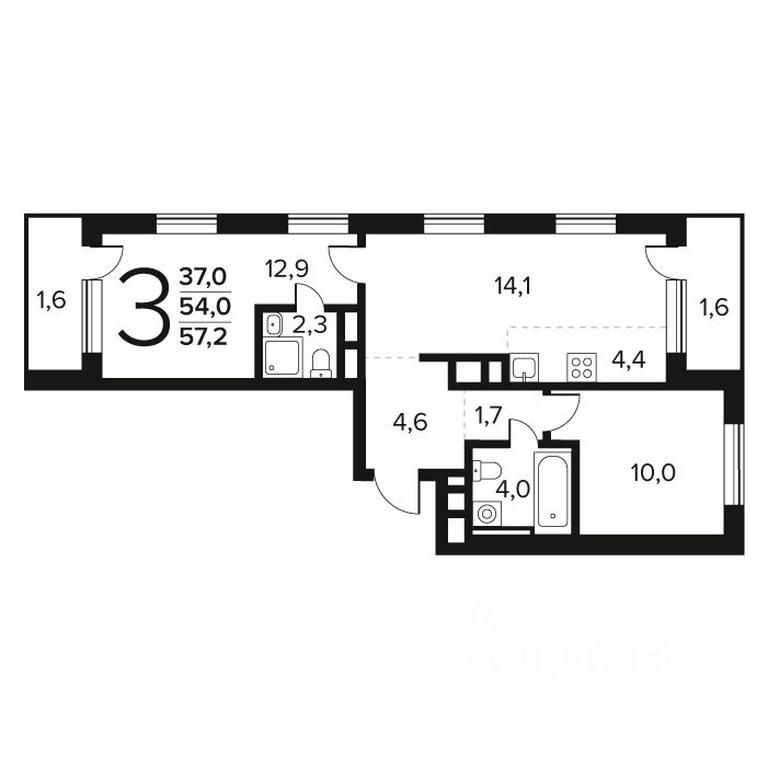 2-BD Apartment Sale, 57.2 sq. m. at Novye Vatutinki. Kvartal u vody, mikrorayon Zarechny, zhiloy rayon Novyye Vatutinki, Troitsk District, Moscow, Russia #1 2-BD Apartment Sale, 57.2 sq. m. at Novye Vatutinki. Kvartal u vody, mikrorayon Zarechny, zhiloy rayon Novyye Vatutinki, Troitsk District, Moscow, Russia #1