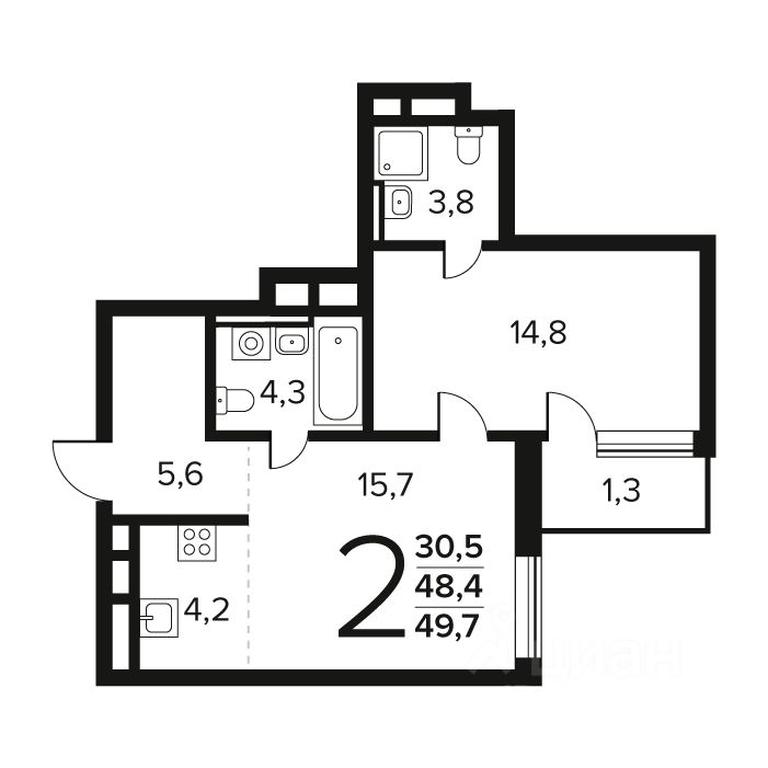 1-BD Apartment Sale, 49.7 sq. m. at Novye Vatutinki. Kvartal u vody, mikrorayon Zarechny, zhiloy rayon Novyye Vatutinki, Troitsk District, Moscow, Russia #1 1-BD Apartment Sale, 49.7 sq. m. at Novye Vatutinki. Kvartal u vody, mikrorayon Zarechny, zhiloy rayon Novyye Vatutinki, Troitsk District, Moscow, Russia #1