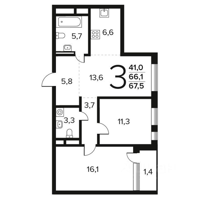 2-BD Apartment Sale, 67.5 sq. m. at Novye Vatutinki. Kvartal u vody, mikrorayon Zarechny, zhiloy rayon Novyye Vatutinki, Troitsk District, Moscow, Russia #1 2-BD Apartment Sale, 67.5 sq. m. at Novye Vatutinki. Kvartal u vody, mikrorayon Zarechny, zhiloy rayon Novyye Vatutinki, Troitsk District, Moscow, Russia #1