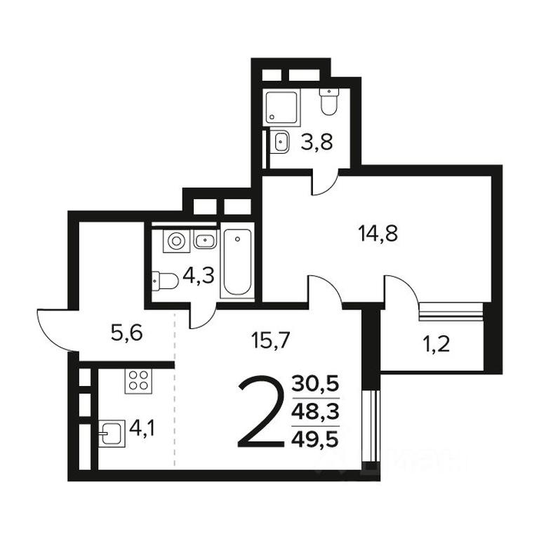 1-BD Apartment Sale, 49.5 sq. m. at Novye Vatutinki. Kvartal u vody, mikrorayon Zarechny, zhiloy rayon Novyye Vatutinki, Troitsk District, Moscow, Russia #1 1-BD Apartment Sale, 49.5 sq. m. at Novye Vatutinki. Kvartal u vody, mikrorayon Zarechny, zhiloy rayon Novyye Vatutinki, Troitsk District, Moscow, Russia #1