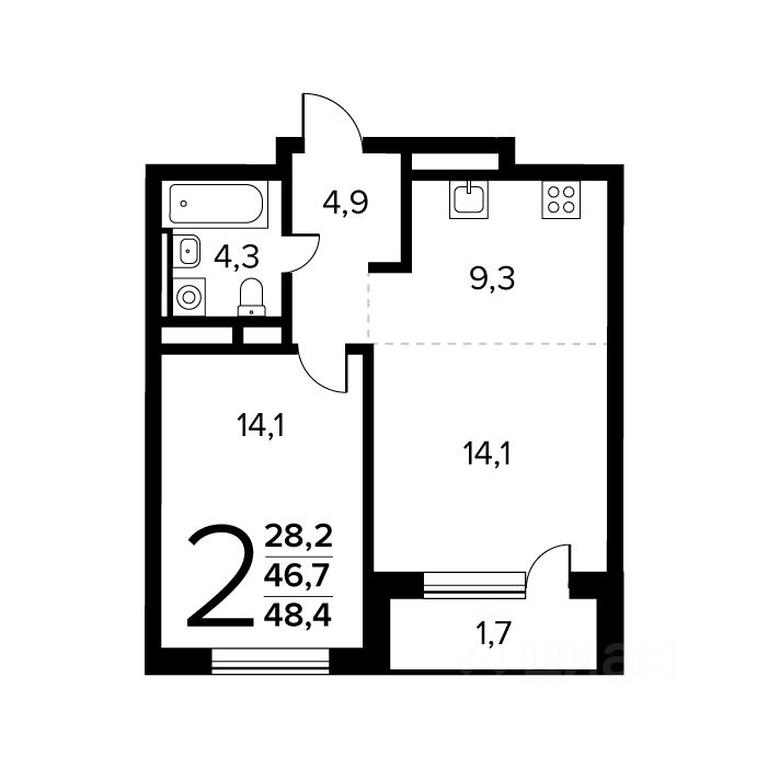 1-BD Apartment Sale, 48.4 sq. m. at Novye Vatutinki. Kvartal u vody, mikrorayon Zarechny, zhiloy rayon Novyye Vatutinki, Troitsk District, Moscow, Russia #1 1-BD Apartment Sale, 48.4 sq. m. at Novye Vatutinki. Kvartal u vody, mikrorayon Zarechny, zhiloy rayon Novyye Vatutinki, Troitsk District, Moscow, Russia #1