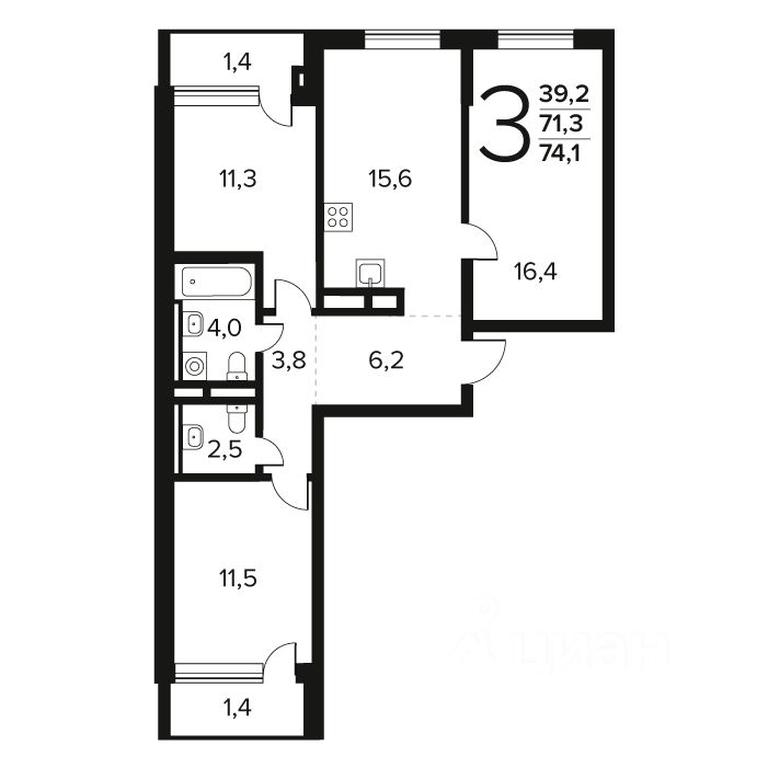 2-BD Apartment Sale, 74.1 sq. m. at Novye Vatutinki. Kvartal u vody, mikrorayon Zarechny, zhiloy rayon Novyye Vatutinki, Troitsk District, Moscow, Russia #1 2-BD Apartment Sale, 74.1 sq. m. at Novye Vatutinki. Kvartal u vody, mikrorayon Zarechny, zhiloy rayon Novyye Vatutinki, Troitsk District, Moscow, Russia #1