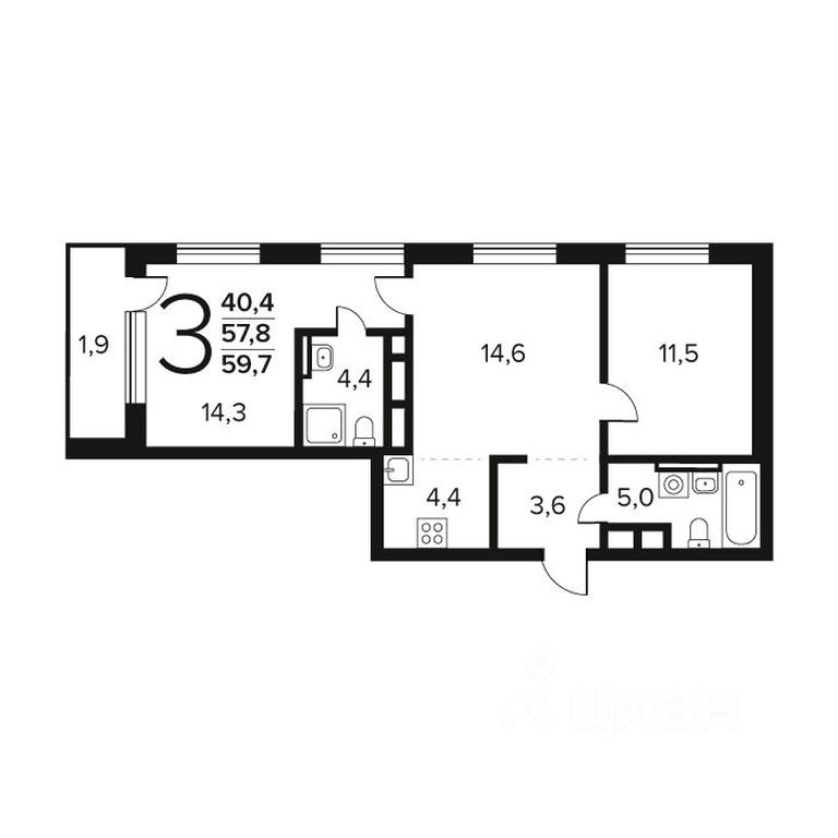2-BD Apartment Sale, 59.7 sq. m. at Novye Vatutinki. Kvartal u vody, mikrorayon Zarechny, zhiloy rayon Novyye Vatutinki, Troitsk District, Moscow, Russia #1 2-BD Apartment Sale, 59.7 sq. m. at Novye Vatutinki. Kvartal u vody, mikrorayon Zarechny, zhiloy rayon Novyye Vatutinki, Troitsk District, Moscow, Russia #1