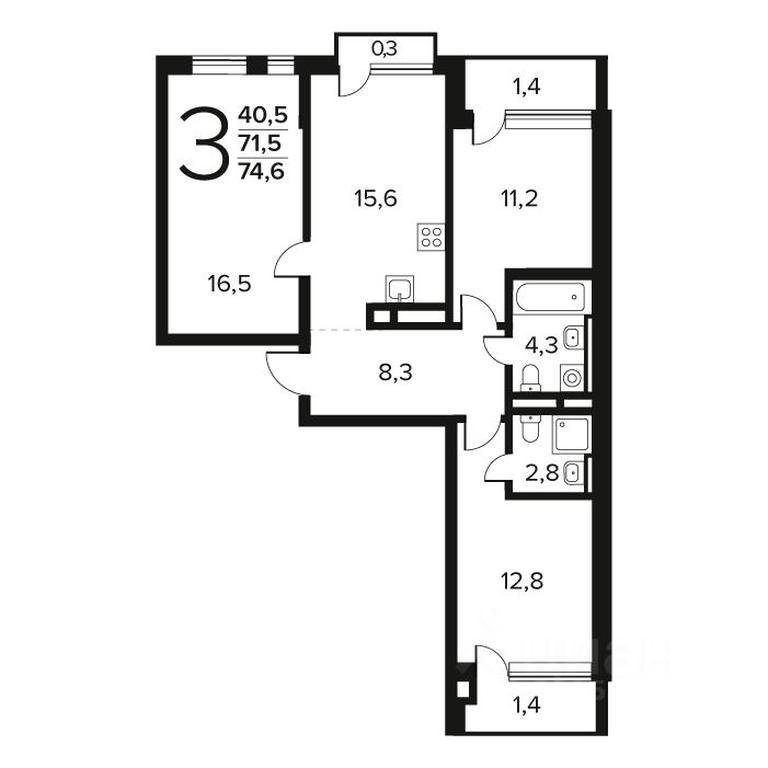 2-BD Apartment Sale, 74.6 sq. m. at Novye Vatutinki. Kvartal u vody, mikrorayon Zarechny, zhiloy rayon Novyye Vatutinki, Troitsk District, Moscow, Russia #1 2-BD Apartment Sale, 74.6 sq. m. at Novye Vatutinki. Kvartal u vody, mikrorayon Zarechny, zhiloy rayon Novyye Vatutinki, Troitsk District, Moscow, Russia #1