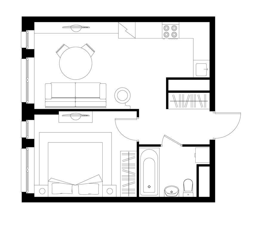 Apartment Sale, 39.1 sq. m. at Pervyi Moskovskiy, ulitsa Bianki, 1, Moskovskiy, Moscow, Russia #1