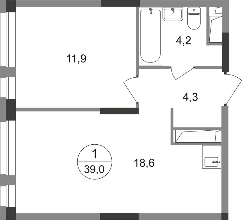 Apartment Sale, 39 sq. m. at Pervyi Moskovskiy, ulitsa Bianki, 1, Moskovskiy, Moscow, Russia #2 Apartment Sale, 39 sq. m. at Pervyi Moskovskiy, ulitsa Bianki, 1, Moskovskiy, Moscow, Russia #2