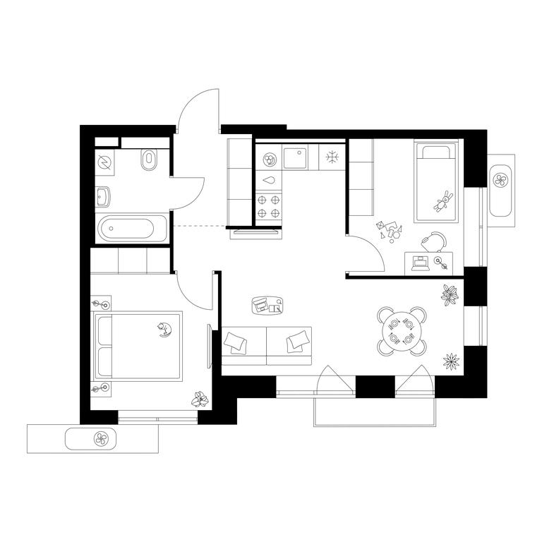 Продажа 2-комн. квартиры, 46,5 м² в ЖК «Саларьево парк», Саларьевская улица, 8к1, поселение Московский, Москва, Россия #1