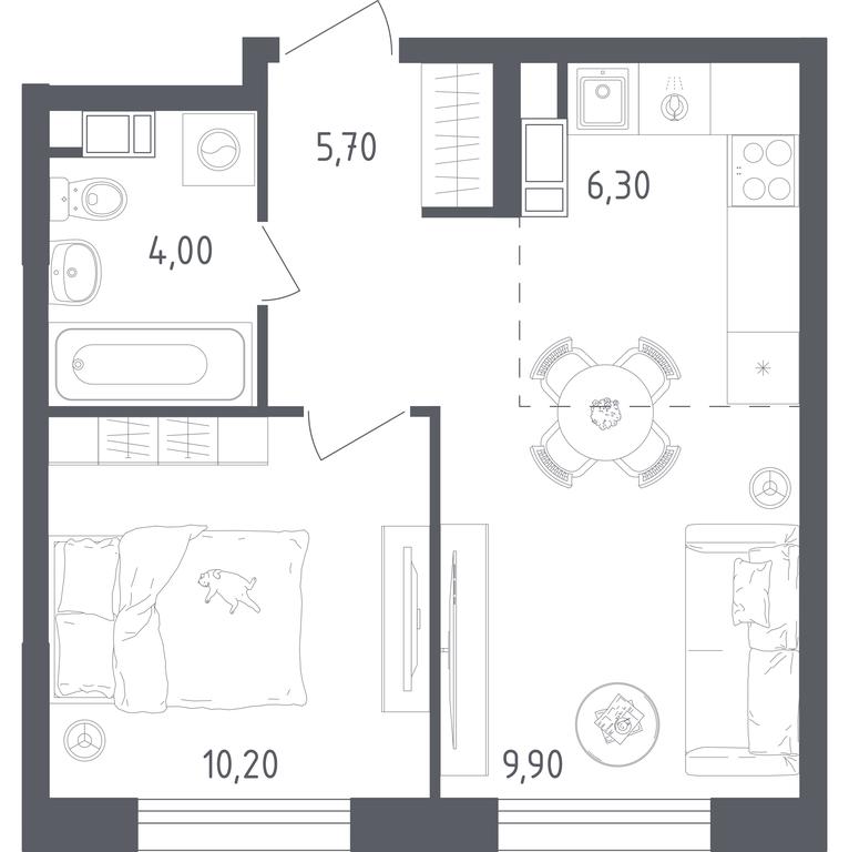 Apartment Sale, 36.1 sq. m. at Olhovy Kvartal, 5-ya ulitsa Lesnyye Polyany, posyolok Gazoprovod, Sosenskoye Settlement, Moscow, Russia #1 Apartment Sale, 36.1 sq. m. at Olhovy Kvartal, 5-ya ulitsa Lesnyye Polyany, posyolok Gazoprovod, Sosenskoye Settlement, Moscow, Russia #1