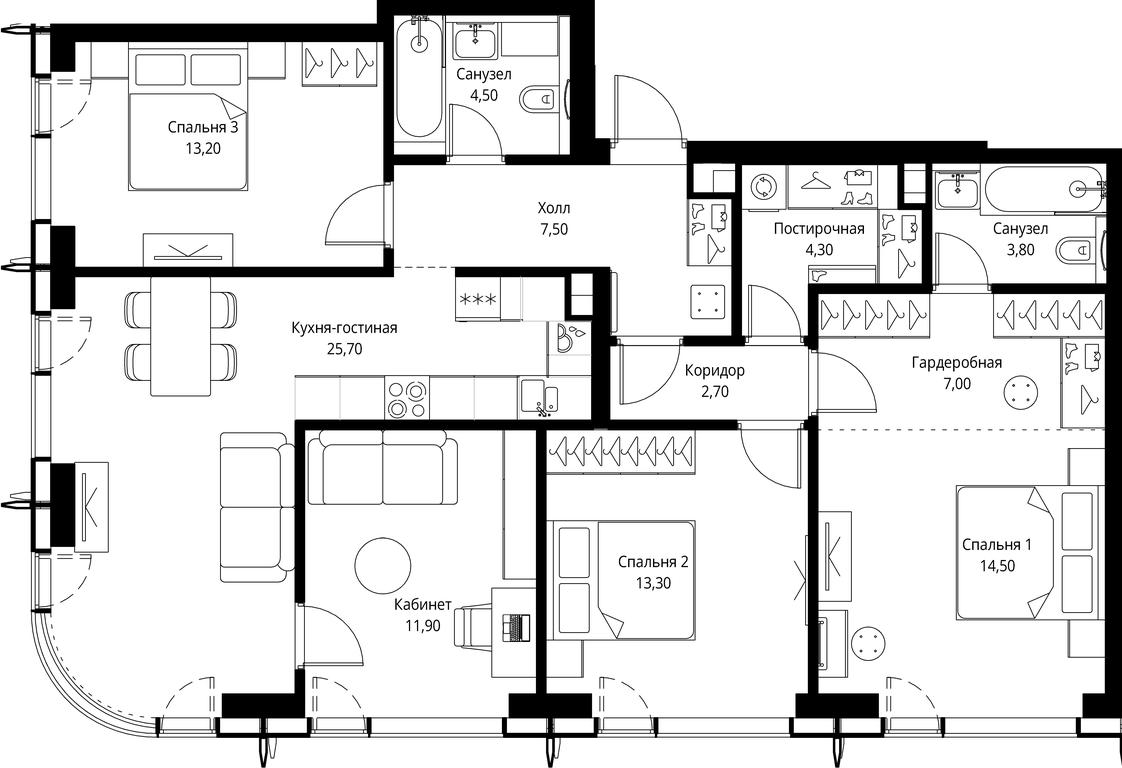 4-BD Apartment Sale, 108.4 sq. m. at City Bay, Volokolamskoye Highway, 95с3, Moscow, Russia #1 4-BD Apartment Sale, 108.4 sq. m. at City Bay, Volokolamskoye Highway, 95с3, Moscow, Russia #1