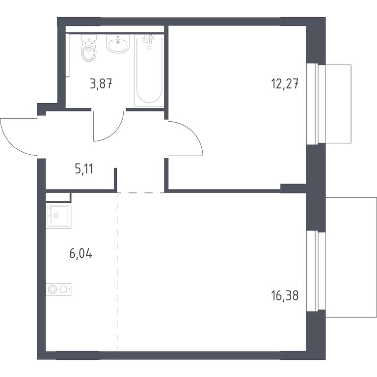 Продажа квартиры, 43,67 м² в ЖК «Новое Внуково», квартал № 38, поселение Кокошкино, Москва, Россия #1 Продажа квартиры, 43,67 м² в ЖК «Новое Внуково», квартал № 38, поселение Кокошкино, Москва, Россия #1