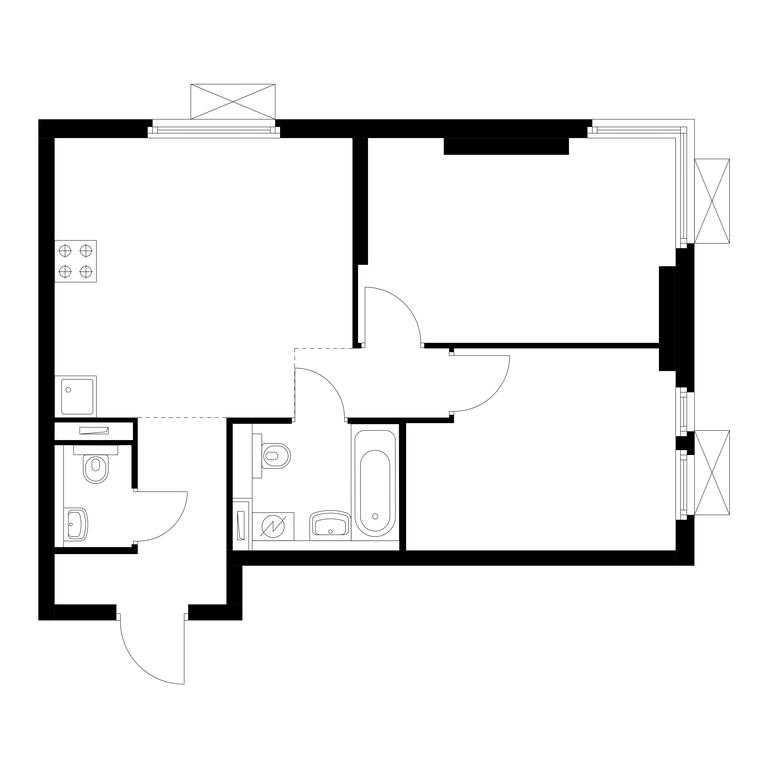 2-BD Apartment Sale, 50 sq. m. at Vtoroy Nagatinskiy, 2nd Nagatinsky Drive, 2к1, Moscow, Russia #1 2-BD Apartment Sale, 50 sq. m. at Vtoroy Nagatinskiy, 2nd Nagatinsky Drive, 2к1, Moscow, Russia #1
