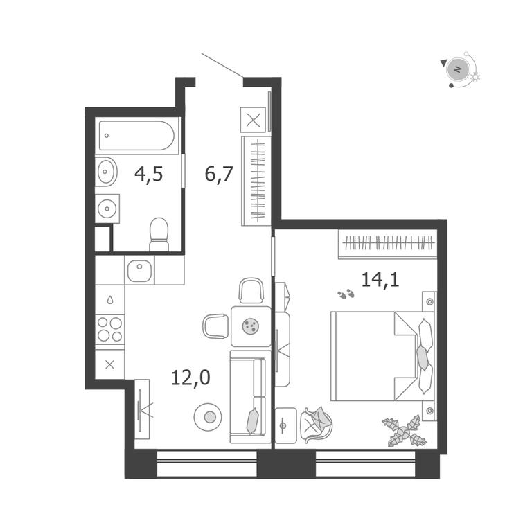 1-BD Apartment Sale, 37 sq. m. at Shagal, Автозаводская улица, 23, Москва, Россия #1 1-BD Apartment Sale, 37 sq. m. at Shagal, Автозаводская улица, 23, Москва, Россия #1