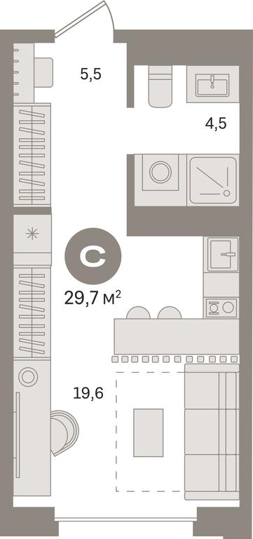 Apartment Sale, 29.7平方米 at Kvartal «MONS», Ogorodny Drive, Moscow, Russia #1 Apartment Sale, 29.7平方米 at Kvartal «MONS», Ogorodny Drive, Moscow, Russia #1