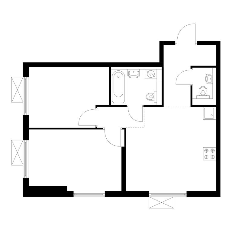 2-BD Apartment Sale, 52平方米 at Liublinskiy Park, Lyublinskaya Street, 78к2, Moscow, Russia #1 2-BD Apartment Sale, 52平方米 at Liublinskiy Park, Lyublinskaya Street, 78к2, Moscow, Russia #1