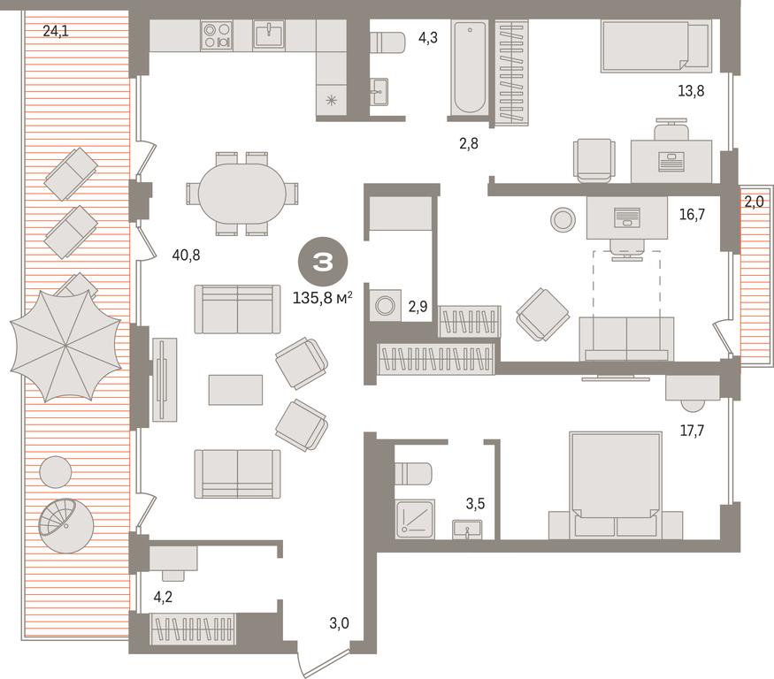 3-BD Apartment Sale, 135.2平方米 at Pervy kvartal, Kalinovaya ulitsa, derevnya Sapronovo, Leninskiy City District, Moscow Region, Russia #1 3-BD Apartment Sale, 135.2平方米 at Pervy kvartal, Kalinovaya ulitsa, derevnya Sapronovo, Leninskiy City District, Moscow Region, Russia #1