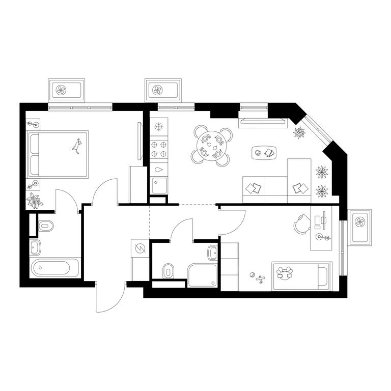 2-BD Apartment Sale, 52.5平方米 at Kavkazskiy Bulvar 51, Kavkazsky Boulevard, 51с3, Moscow, Russia #1 2-BD Apartment Sale, 52.5平方米 at Kavkazskiy Bulvar 51, Kavkazsky Boulevard, 51с3, Moscow, Russia #1