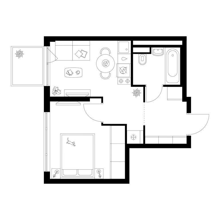 1-BD Apartment Sale, 31.9平方米 at Kavkazskiy Bulvar 51, Kavkazsky Boulevard, 51с3, Moscow, Russia #1 1-BD Apartment Sale, 31.9平方米 at Kavkazskiy Bulvar 51, Kavkazsky Boulevard, 51с3, Moscow, Russia #1