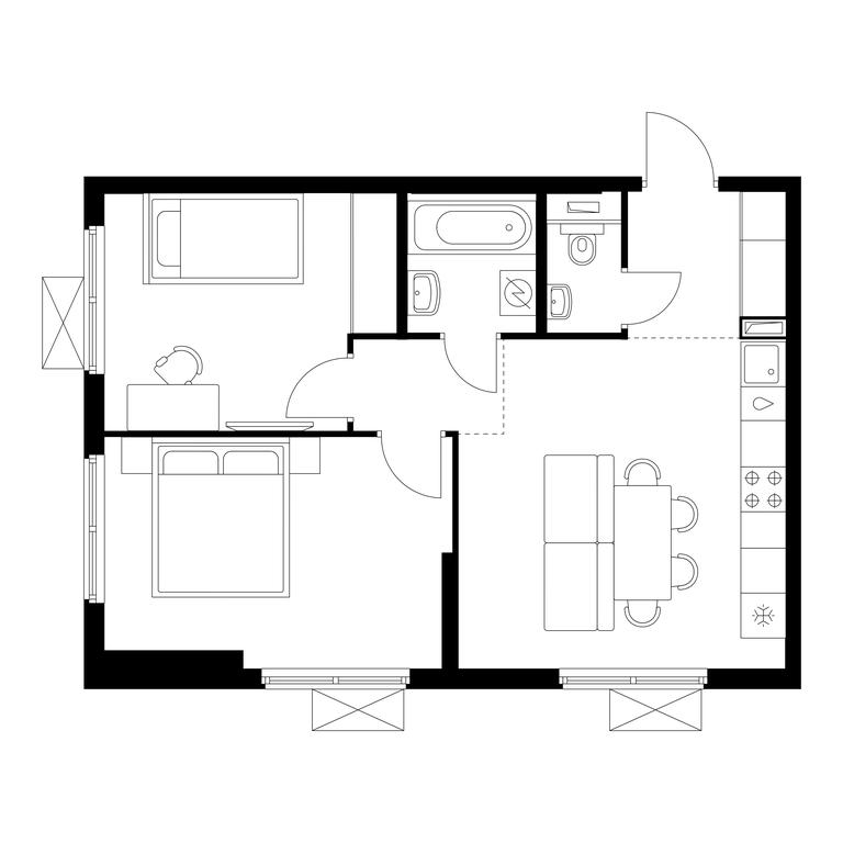 2-BD Apartment Sale, 52.7 sq. m. at Volzhskiy Park, 1st Grayvoronovsky Drive, 3с11, Moscow, Russia #1 2-BD Apartment Sale, 52.7 sq. m. at Volzhskiy Park, 1st Grayvoronovsky Drive, 3с11, Moscow, Russia #1