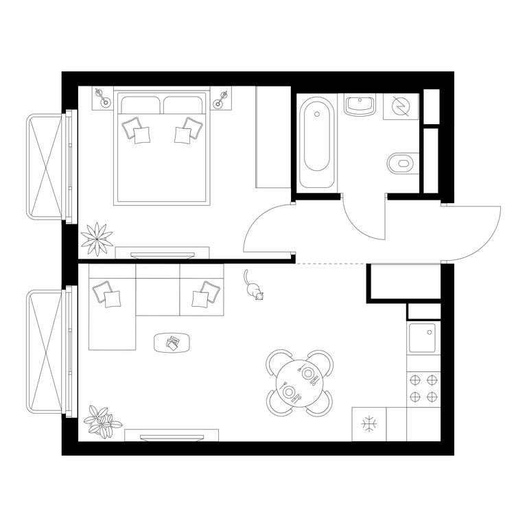1-BD Apartment Sale, 35.4 sq. m. at Irtyshskiy Kvartal, 2nd Irtyshsky Drive, Moscow, Russia #1 1-BD Apartment Sale, 35.4 sq. m. at Irtyshskiy Kvartal, 2nd Irtyshsky Drive, Moscow, Russia #1